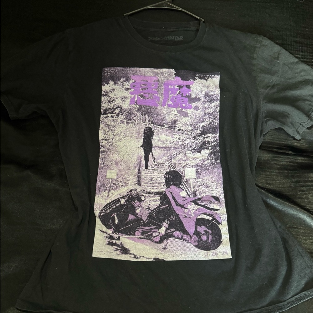 Black and Purple Unisex Zombie Makeout Club GraphicT-Shirt